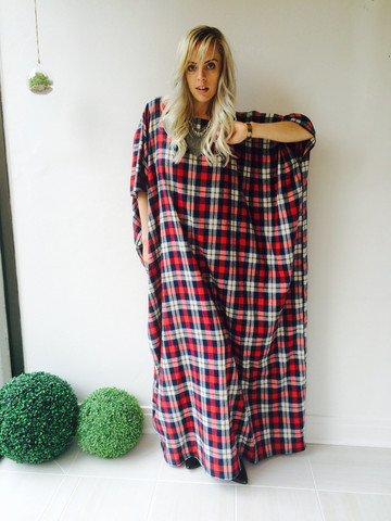 Plaid Fall Kaftan
