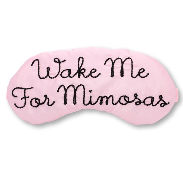 Wake Me For Mimosas Sleep Mask Pink