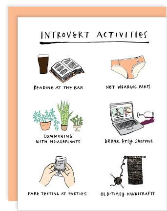 Introvert Activities Card