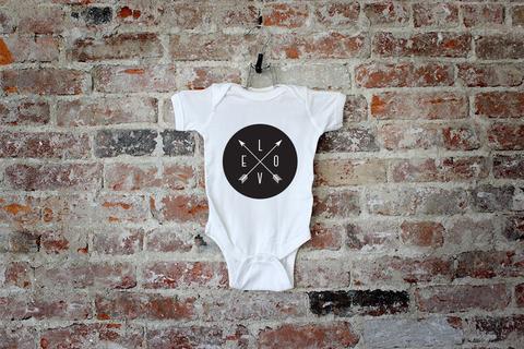 LOVE Arrows Longsleeve Onesie