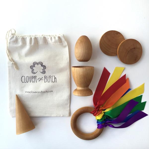 Wood Toy set - Montessori Travel Toy Set