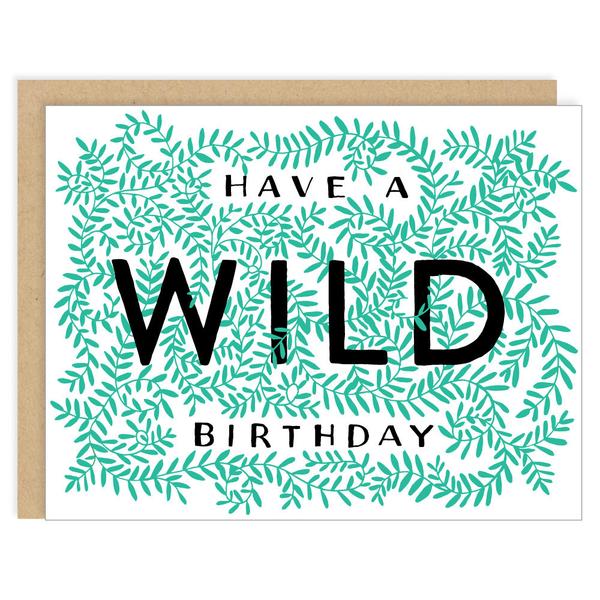 Green Plants Wild Birthday Card